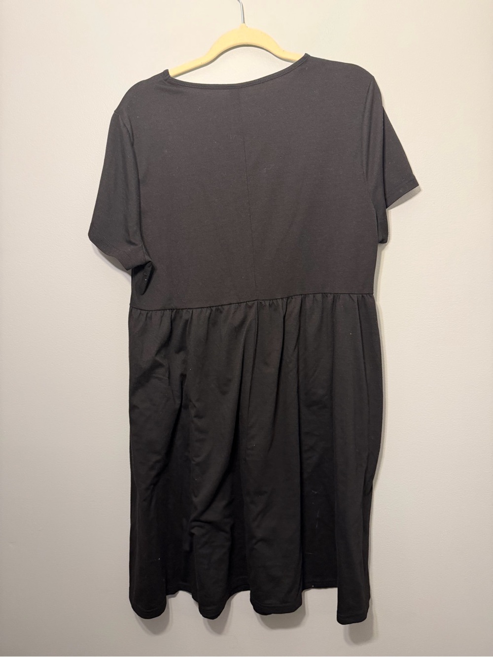 Everyday Black Midi Babydoll Dress with pockets - Picture 3 of 3